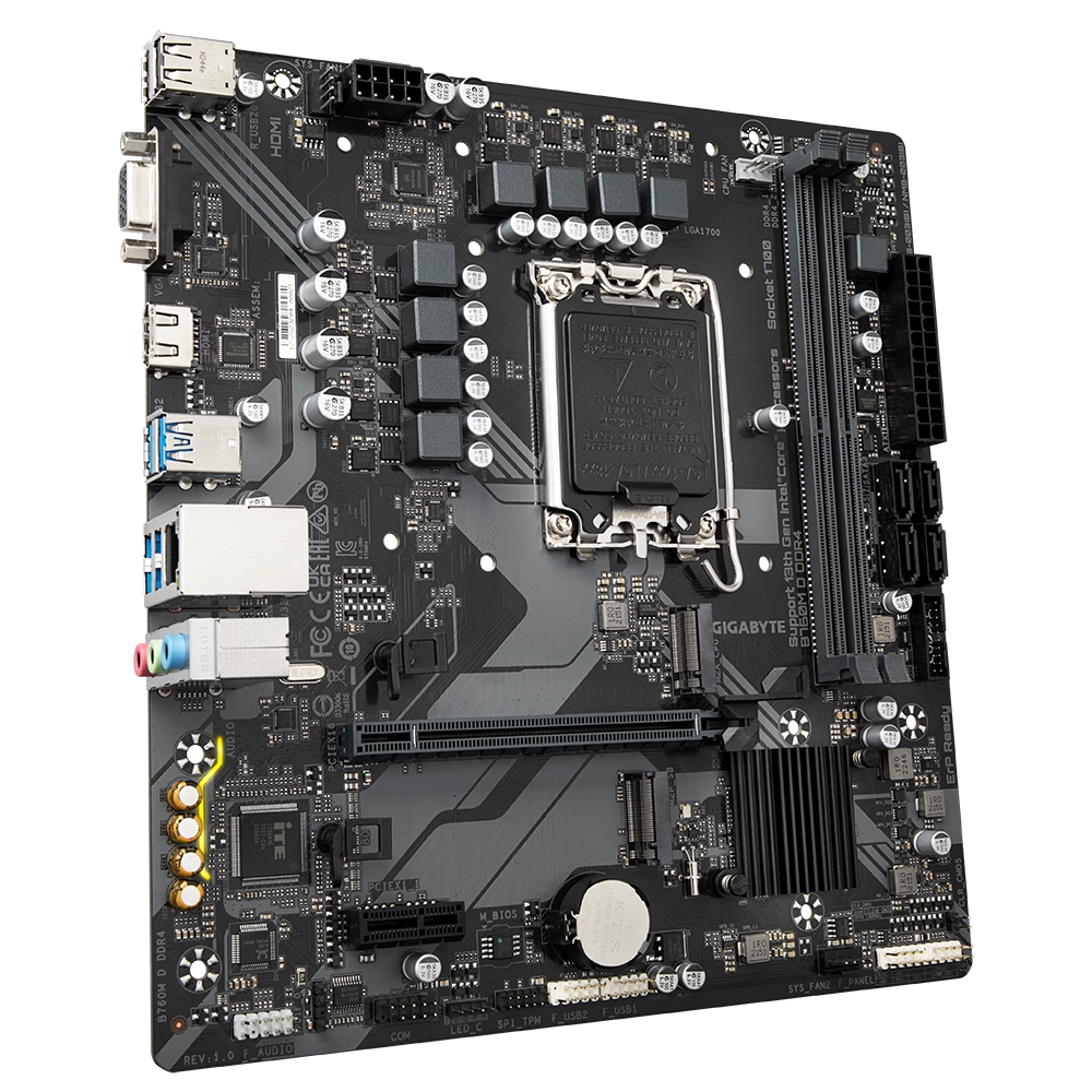 Mainboard Gigabyte B760M H (rev. 1.0) Ultra Durable | Intel B760, Socket 1700, Micro ATX, 2 khe DDR5